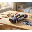 MAQUETTE EN BOIS : VOITURE DE POLICE