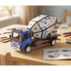 MAQUETTE EN BOIS : CAMION TOUPIE