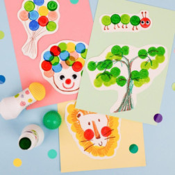 5 DOT MARKERS -5 PASTEL COLOURS