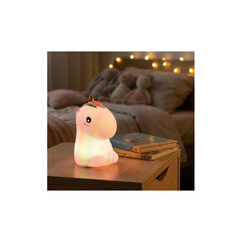 VEILLEUSE : LICORNE ROSE