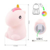 VEILLEUSE : LICORNE ROSE