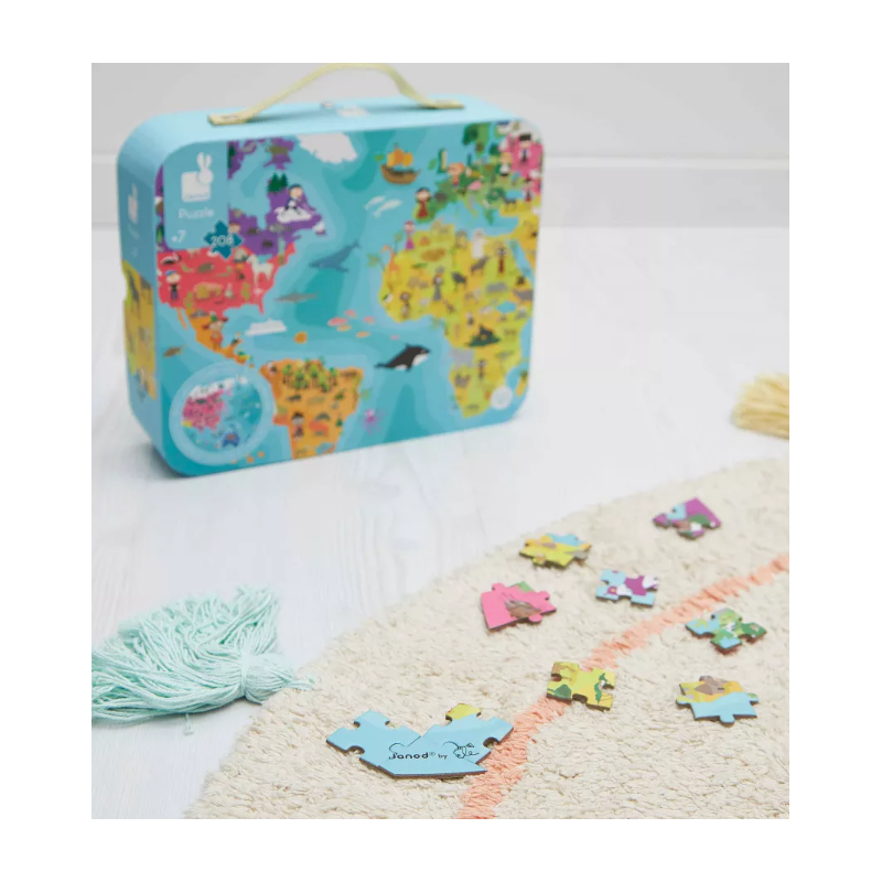 PUZZLE DU MONDE RECTO VERSO - 208 PCS