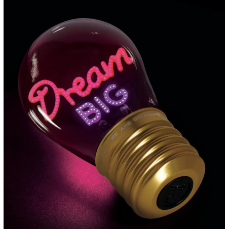 LAMPE DE TABLE EN FORME D'AMPOULE - DREAM BIG
