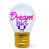 LAMPE DE TABLE EN FORME D'AMPOULE - DREAM BIG