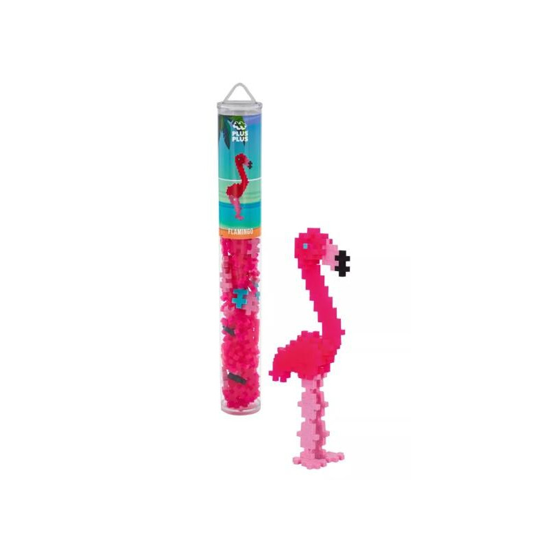 Plus-Plus tubes flamant rose - 100 Pcs