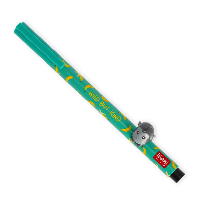Stylo Gel avec Animal Décoratif Gorilla «Wild but Kind» - Lovely Friends