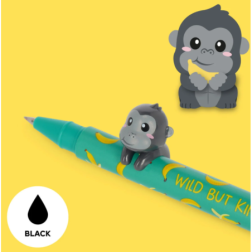 Stylo Gel avec Animal Décoratif Gorilla «Wild but Kind» - Lovely Friends