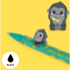 Stylo Gel avec Animal Décoratif Gorilla «Wild but Kind» - Lovely Friends