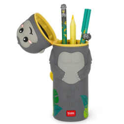 Trousse 2 en 1 en Silicone Gorilla « Wild but Kind » - Kawaii