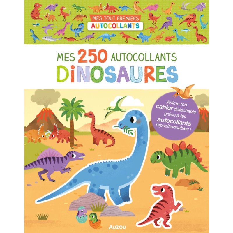 250 AUTOCOLLANTS DINOSAURES