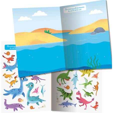250 AUTOCOLLANTS DINOSAURES