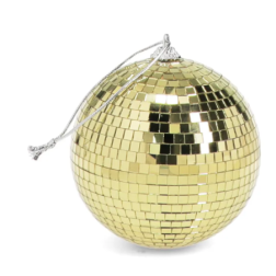 Boule disco suspendue (10 cm) - Or