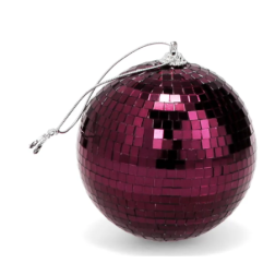 Boule disco suspendue (10 cm) - Prune