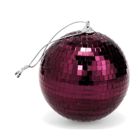 Boule disco suspendue (10 cm) - Prune