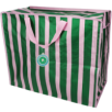 Sac de rangement géant - Rose à rayures vertes