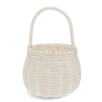 Petit panier rond en osier - Blanc