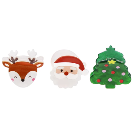 Mini pinces à cheveux (lot de 3) - Noël