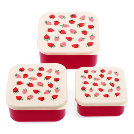 Boîtes à goûter (lot de 3) - Petite Fraise