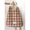 Serviette élastique vichy Argile
