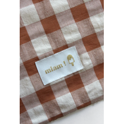 Serviette élastique vichy Argile