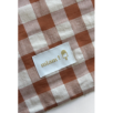 Serviette élastique vichy Argile