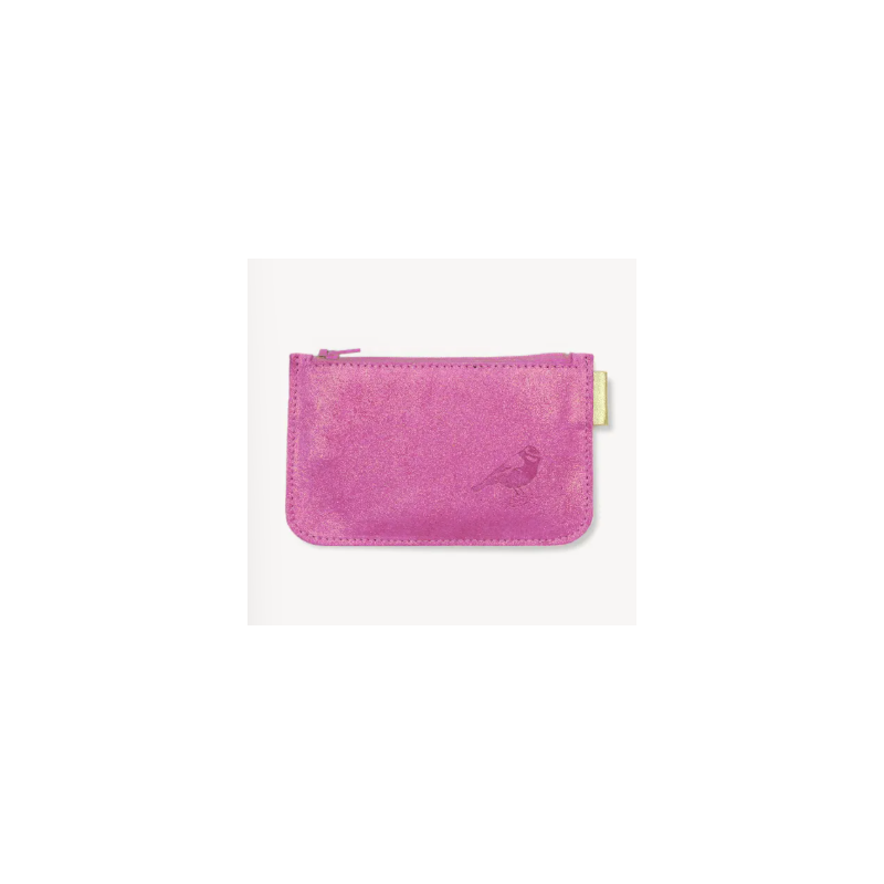 Porte monnaie pailleté Framboise