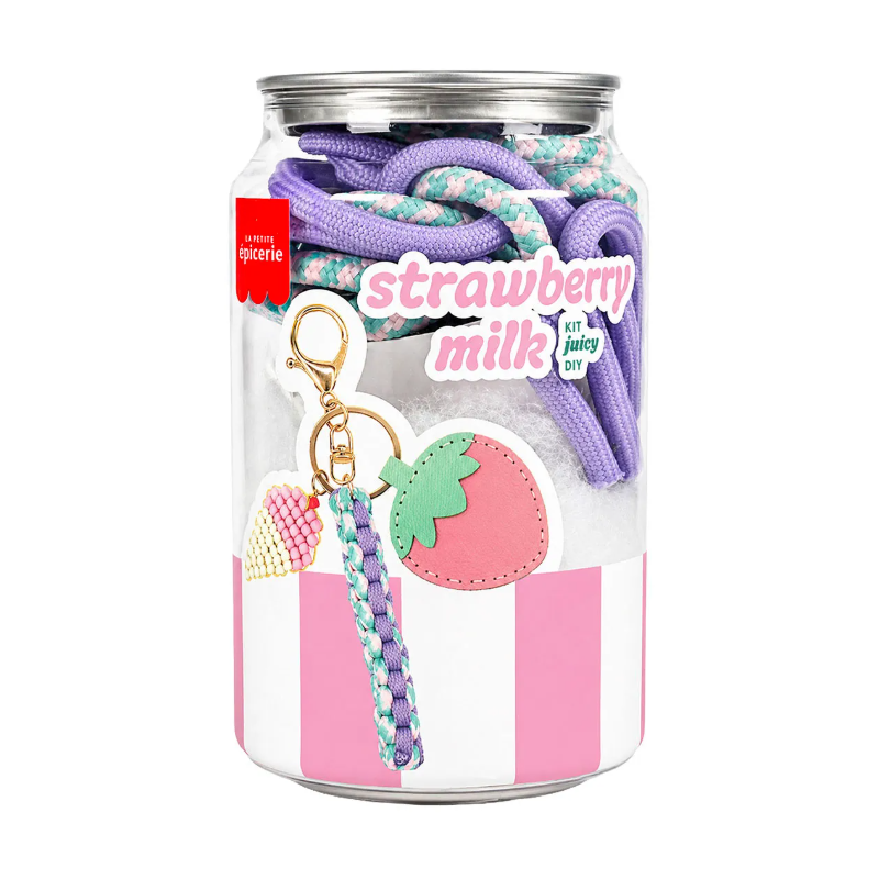 Kit Bag Charm Canette Pshiiit - Strawberry Milk