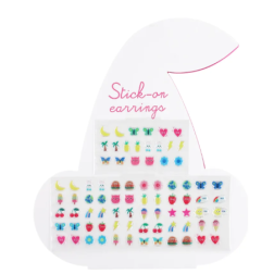 Boucles d'oreilles à coller (40 paires) - Cerise