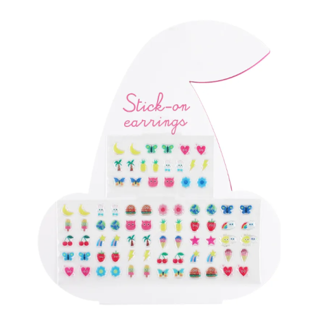Boucles d'oreilles à coller (40 paires) - Cerise