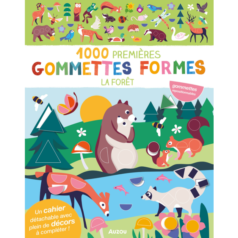 MES TOUT PREMIERS AUTOCOLLANTS - 1000 PREMIÈRES GOMMETTES FORMES FORÊT