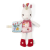 Peluche phosphorescente et livre en tissu Lena la licorne