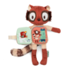 Peluche phosphorescente et livre en tissu Elvis le lémurien