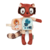 Peluche phosphorescente et livre en tissu Elvis le lémurien
