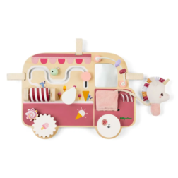 Panneau d'activités en bois Licorne