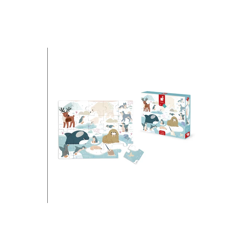 Puzzle Tactile 'Animaux Polaires' 20 pièces