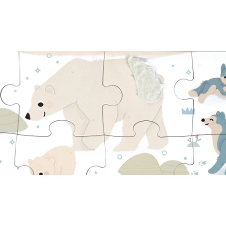 Puzzle Tactile 'Animaux Polaires' 20 pièces