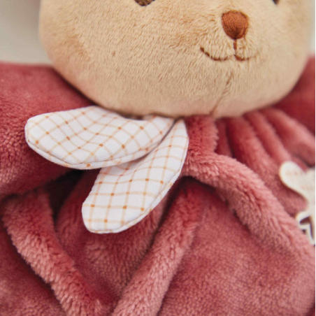 Peluche lapin Patapouf Bordeaux - 17 cm