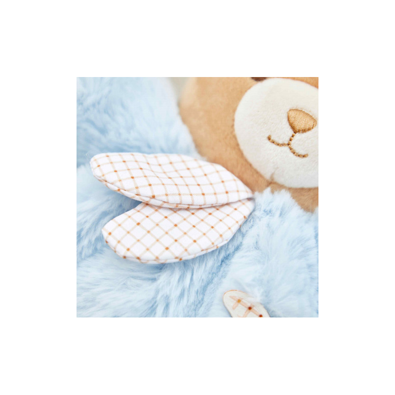 Peluche ours Patapouf Bleu - 25 cm