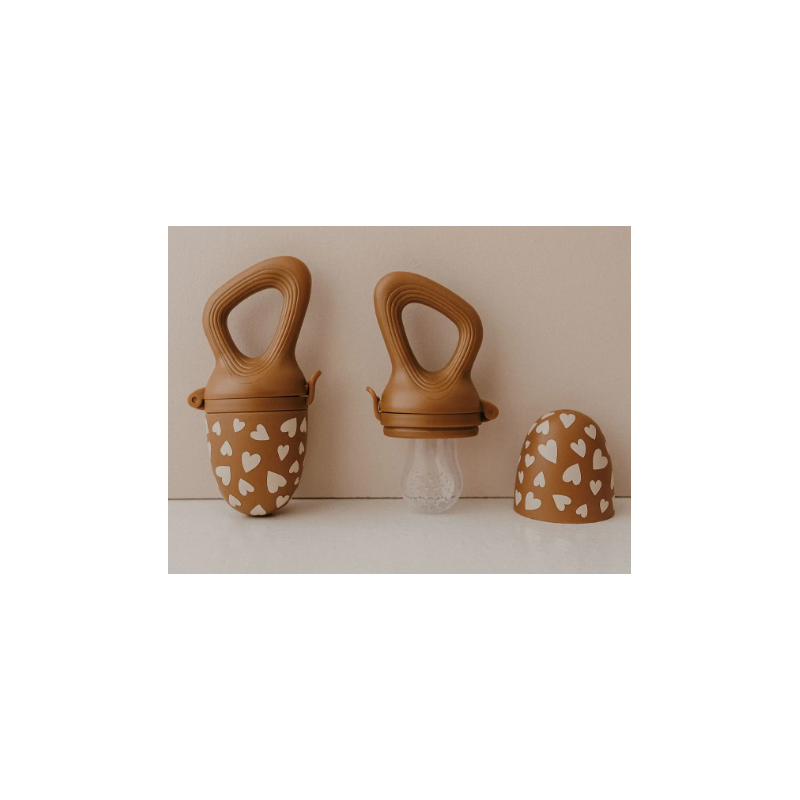 Tétine grignoteuse pour bébé - Coloris Fall in Love camel