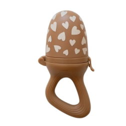 Tétine grignoteuse pour bébé - Coloris Fall in Love camel