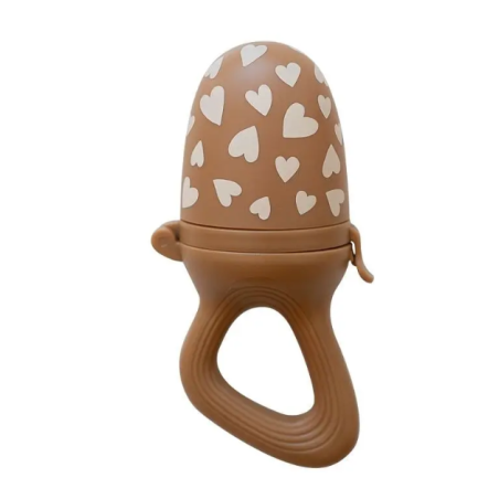 Tétine grignoteuse pour bébé - Coloris Fall in Love camel
