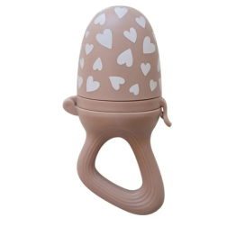 Tétine grignoteuse pour bébé - Coloris Fall in Love taupe rose