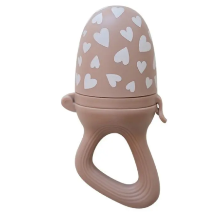 Tétine grignoteuse pour bébé - Coloris Fall in Love taupe rose