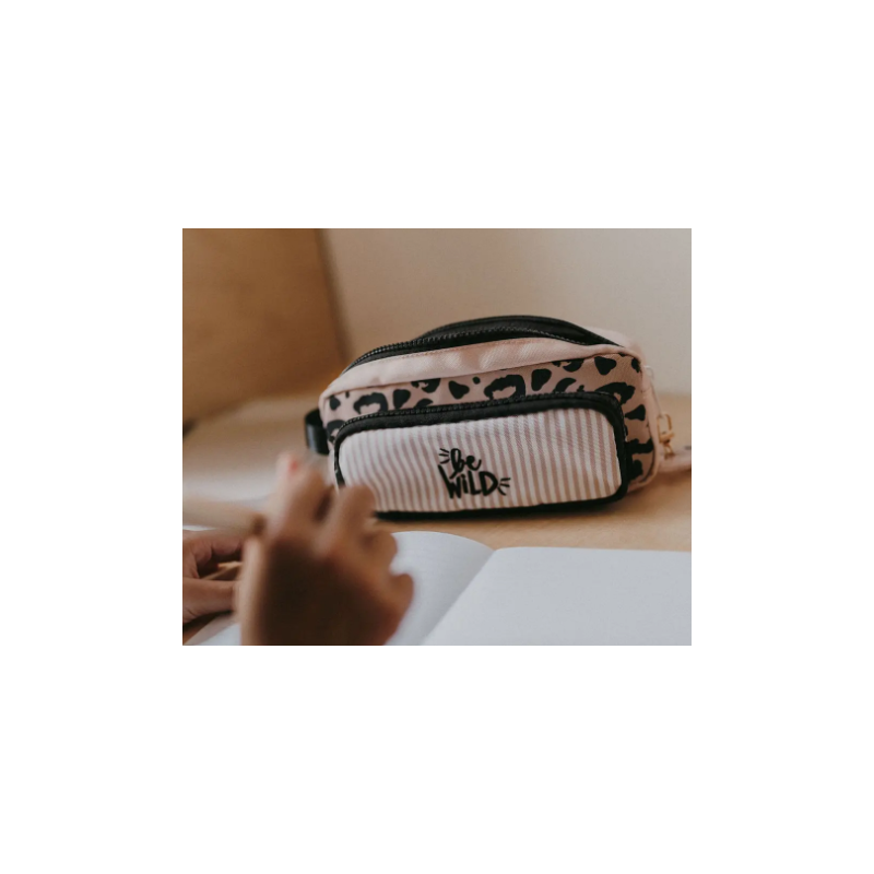 Trousse d'école double - Modèle Lina - coloris sauvage