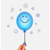 BUBBLY LIGHT BLUE SMILEY WORLD®