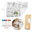 SET DE TABLE À COLORIER - THÈME VÉHICULES