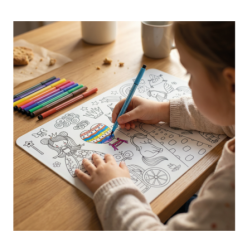 SET DE TABLE À COLORIER - THÈME PRINCESSE