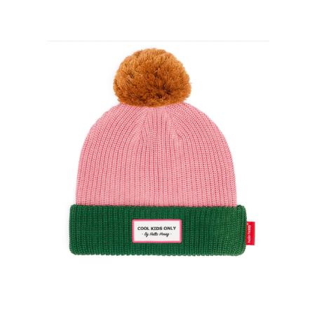 BONNET HELLO HOSSY Color Block Rosy 2-5ANS