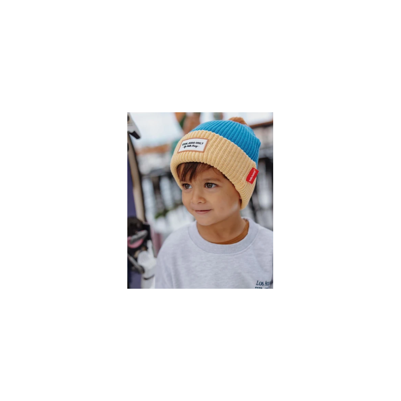 BONNET HELLO HOSSY Color Block Kingfisher 2-5ANS
