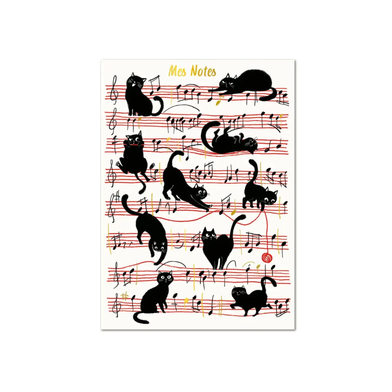 CAHIER A5 MES NOTES CHATS ET PARTITIONS